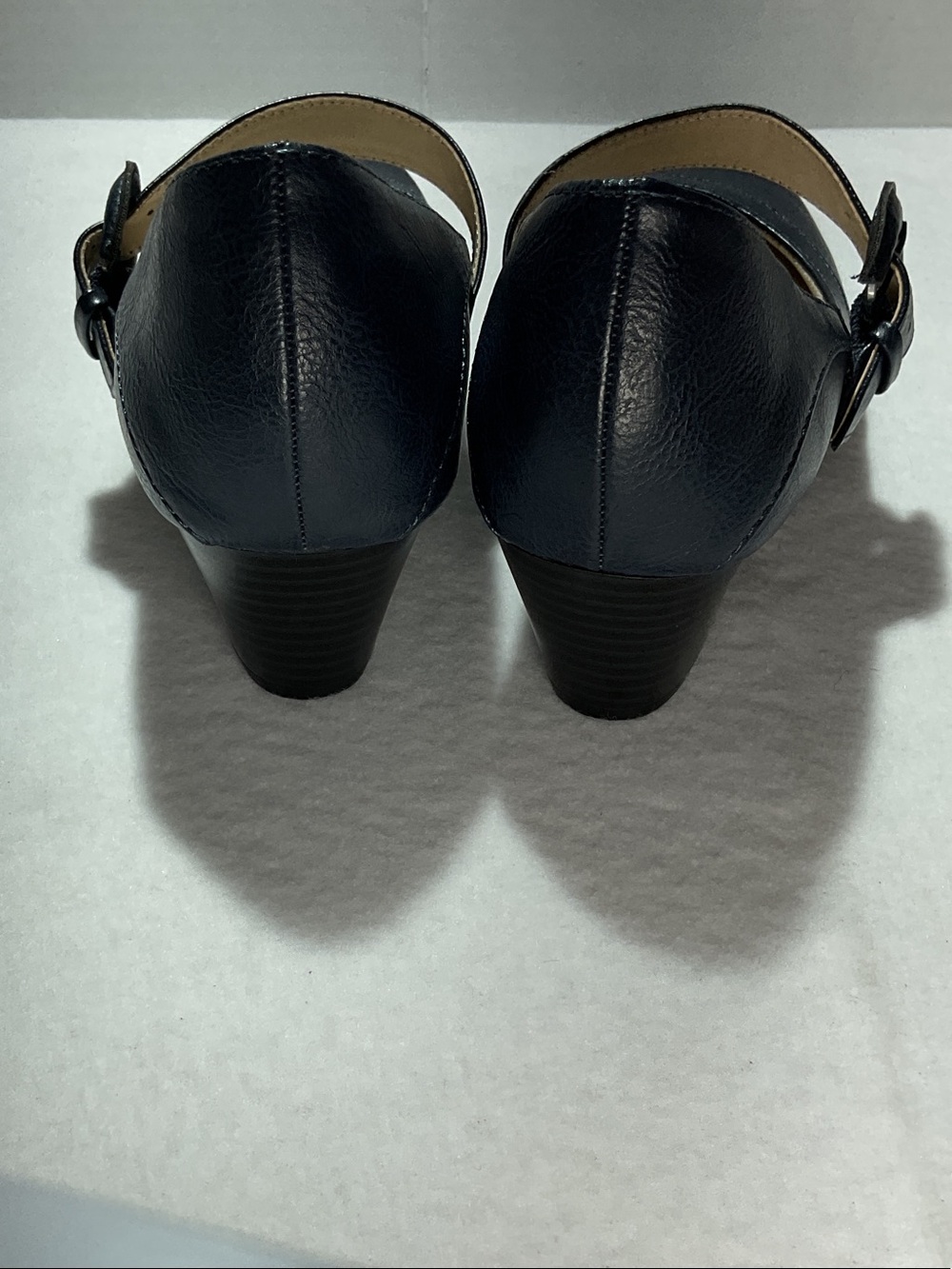 Life Stride Rozz Navy Mary Jane Block Heel Pumps with Buckle - Picture 6 of 8